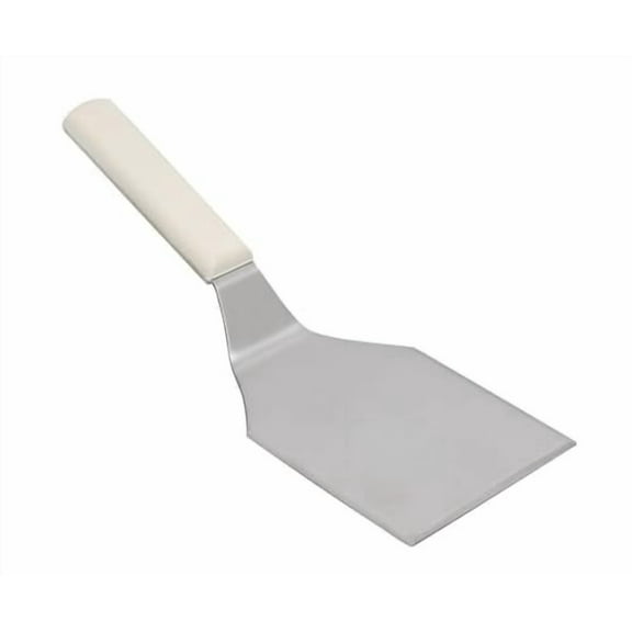 Soro Essentials- 5" x 4" Stainless Steel Hamburger Turner with Offset Blade and Plastic Handle- Turner Spatula Griddle Scraper and Pancake Flipper or Hamburger Turner Great for BBQ Grill