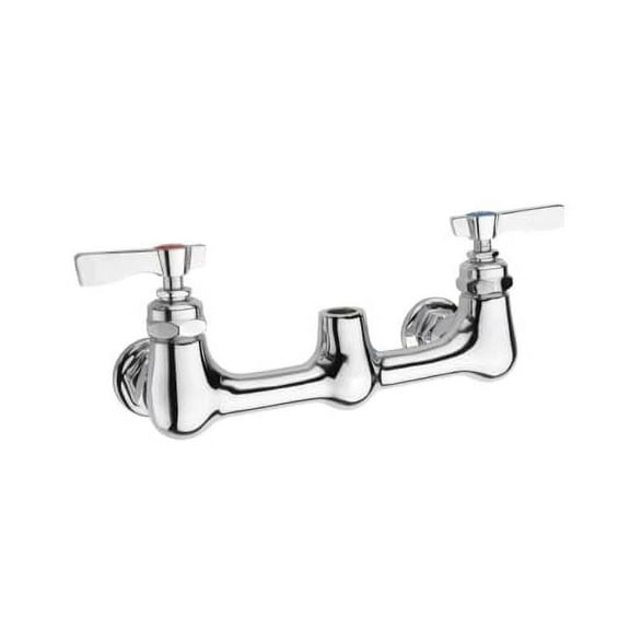 Soro Essentials- 8 Brass Wall Mount Kitchen Faucet Center Body Only with Male Threads 1"-20- Commercial Kitchen Faucet Utility Sink Faucets for Kitchen Laundry Room Restaurant