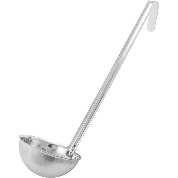 Soro Essentials- 8 oz. Stainless Steel Ladle with Hook Handle One-Piece- Kitchen Ladle Soup Ladle Best Kitchen Accessories for Stirring Portioning and Serving Soups Chili and Stew in Restaurants