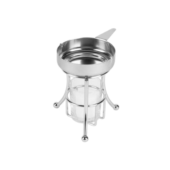 Soro Essentials- Butter Warmer Set with Stainless Steel Pan and Glass Candle Holder- Butter Warmers Set Great for Butter Seafood Chocolate and Cheese Fondue