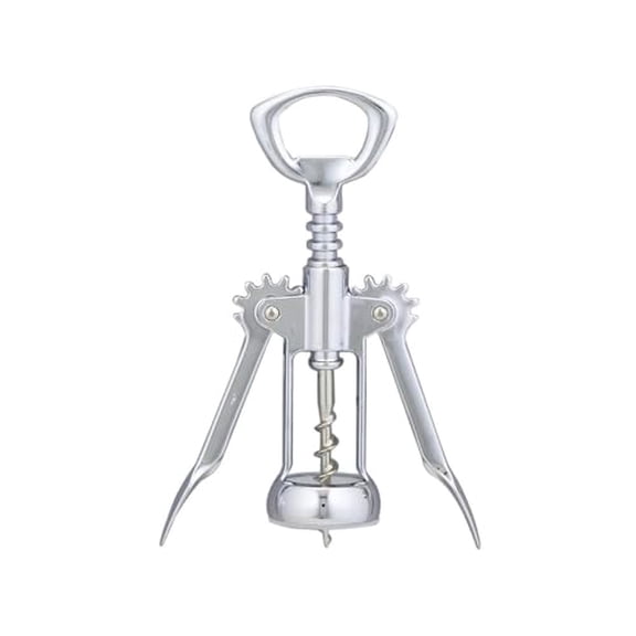 Soro Essentials- Chrome Wing Type Corkscrew- Wine Bottle Opener Wing Corkscrew Wine Bottle Opener with Multifunctional Bottle Opener 2-in-1 Wine and Beer Opener Wine Accessories