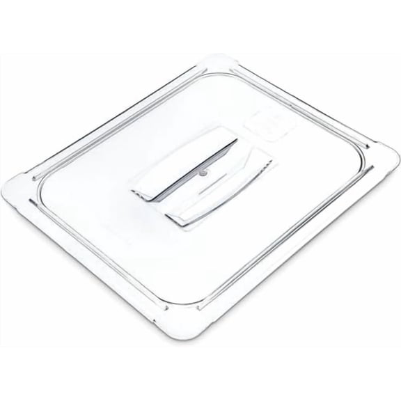 Soro Essentials- Half Size Polycarbonate Solid Food Pan Lid with Handle Clear Color- Food Pan Lid Plastic Pan Lid with Handle Restaurant Commercial Hotel Pan Cover for Food Fruits Vegetables