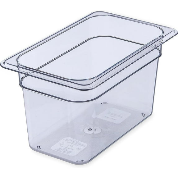 Soro Essentials- Quarter Size 6" Deep Polycarbonate Food Pan Clear Color-Commercial Hotel Pan Food Storage Container for Kitchen Restaurant Fruits Vegetables