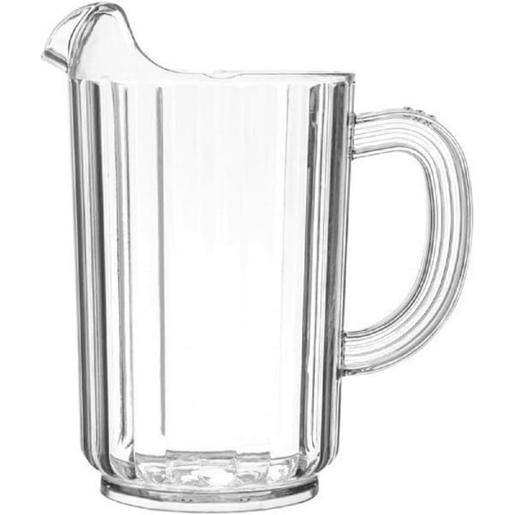 Soro Essentials- Set of 12- SAN Pitcher 32 oz. Clear Color- Beverage Serveware Carafe Clear Pitcher for Mimosa Bar Brunch Cold Water Juice Milk Iced Tea Lemonade