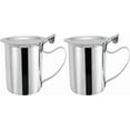 thumbnail image 1 of Soro Essentials- Set of 2- Stainless Steel 10 oz. Stacking Creamer- Small Creamers Mini Pitcher for Serving Milk Coffee Cream Salad Dressing Maple Syrup Sugar for Home Restaurant Cafes, 1 of 5