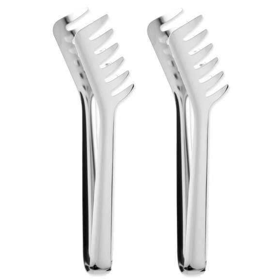 Soro Essentials- Set of 2 Stainless Steel Kitchen Spaghetti Tongs- Comb Shaped Spaghetti Tongs Noodles Pasta Clip Kitchen Cooking Tool Pasta Tongs for Spaghetti Salad Y101
