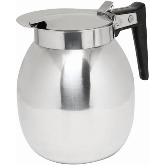 Soro Essentials- Stainless Steel Coffee Decanter with Cover and Black Handle- Beverage Server Coffee Carafes for Keeping Hot Coffee & Tea for Hot Water and Milk Pot Decanter