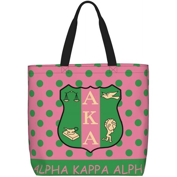 Sorority Gifts Canvas Tote Bag Reusable Shopping Tote for Women Travel Work Beach Bag Grocery Bags