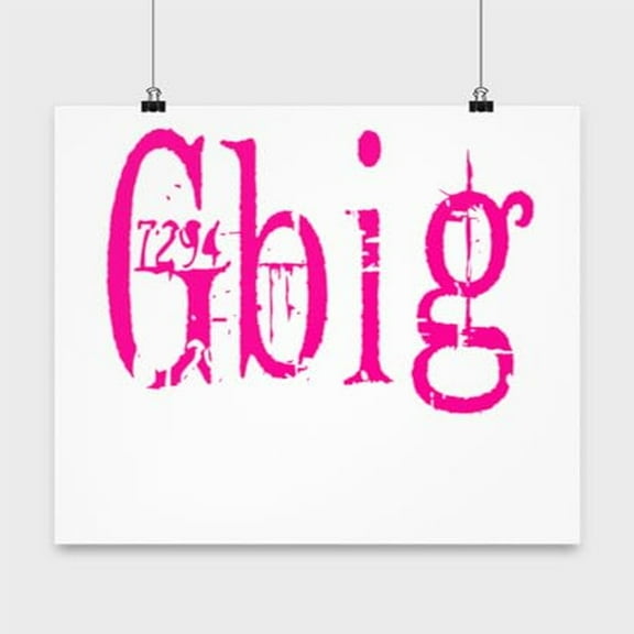 Sorority Poster, Gbig, Frat Wall Art Gift, White 13x13in Poster