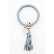 Sorority Shop Alpha Delta Pi Bangle Keychain with Tassel and Engraved Disc - Blue
