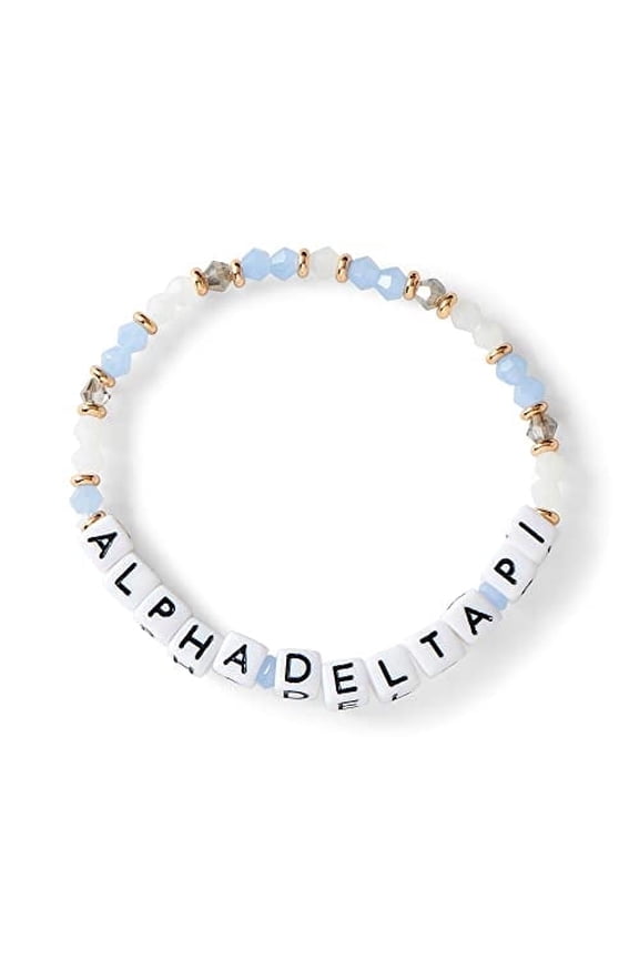 Alpha Delta Pi Bracelet Glass Bead Bracelet with ADP Name Beads, Greek Sorority Jewelry