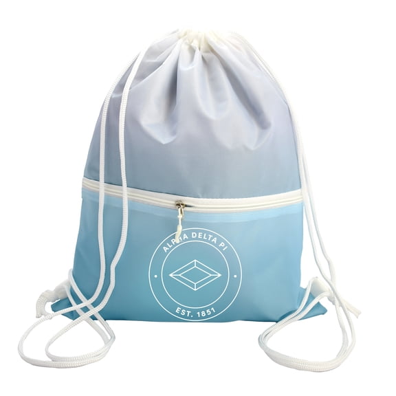 Sorority Shop Alpha Delta Pi Drawstring Backpack, Ombre Color Design