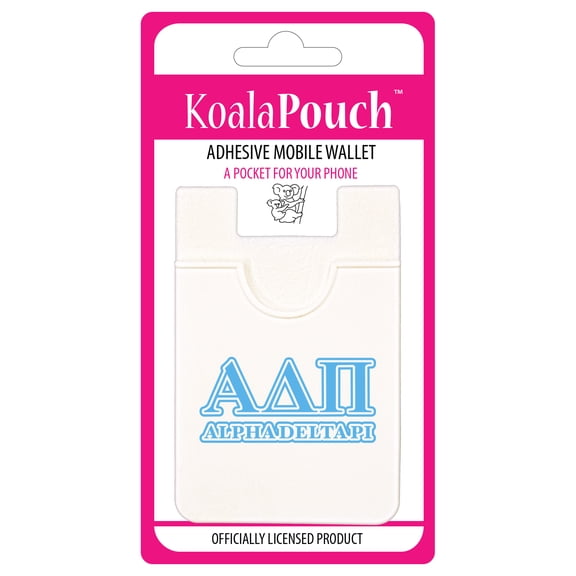Sorority Shop Alpha Delta Pi - Koala Pouch - Adhesive Cell Phone Wallet with ADP Greek Letter Design
