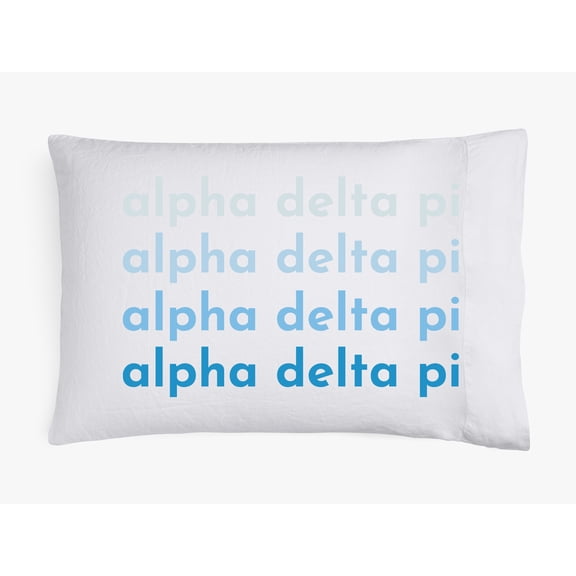 Sorority Shop Alpha Delta Pi Pillowcase Ombre Design, 100% Cotton Pillow Case, Standard Size