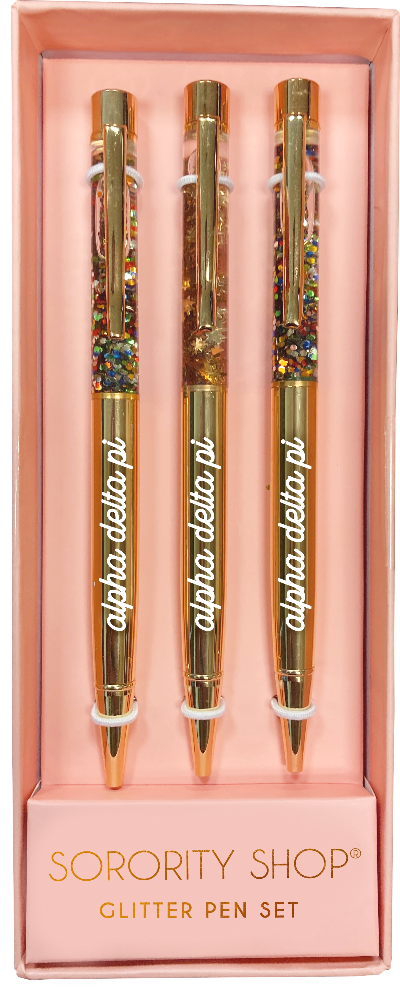 Sorority Shop Alpha Delta Pi Sorority Glitter Pen Set