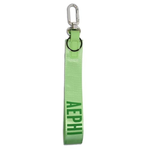 Sorority Shop Alpha Epsilon Phi Keychain - Hands-Free Wristlet Lanyard Keychain with Sorority Nickname, 9" Durable Polyester Strap with Alloy Hardware, Holder for Keys, Wallet, Accessories