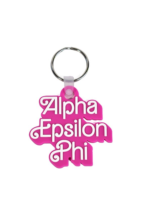 Alpha Epsilon Phi Keychain - Retro Dolly Sorority Name Design