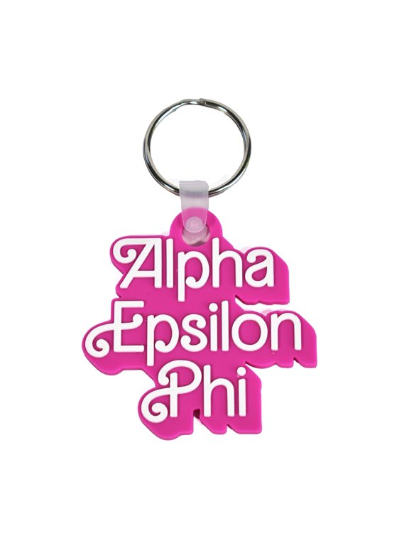 Alpha Epsilon Phi Keychain - Retro Dolly Sorority Name Design