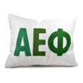 Ab Lettering Design Sorority Shop Alpha Epsilon Phi Pillow – Embroidered Plush Greek ...