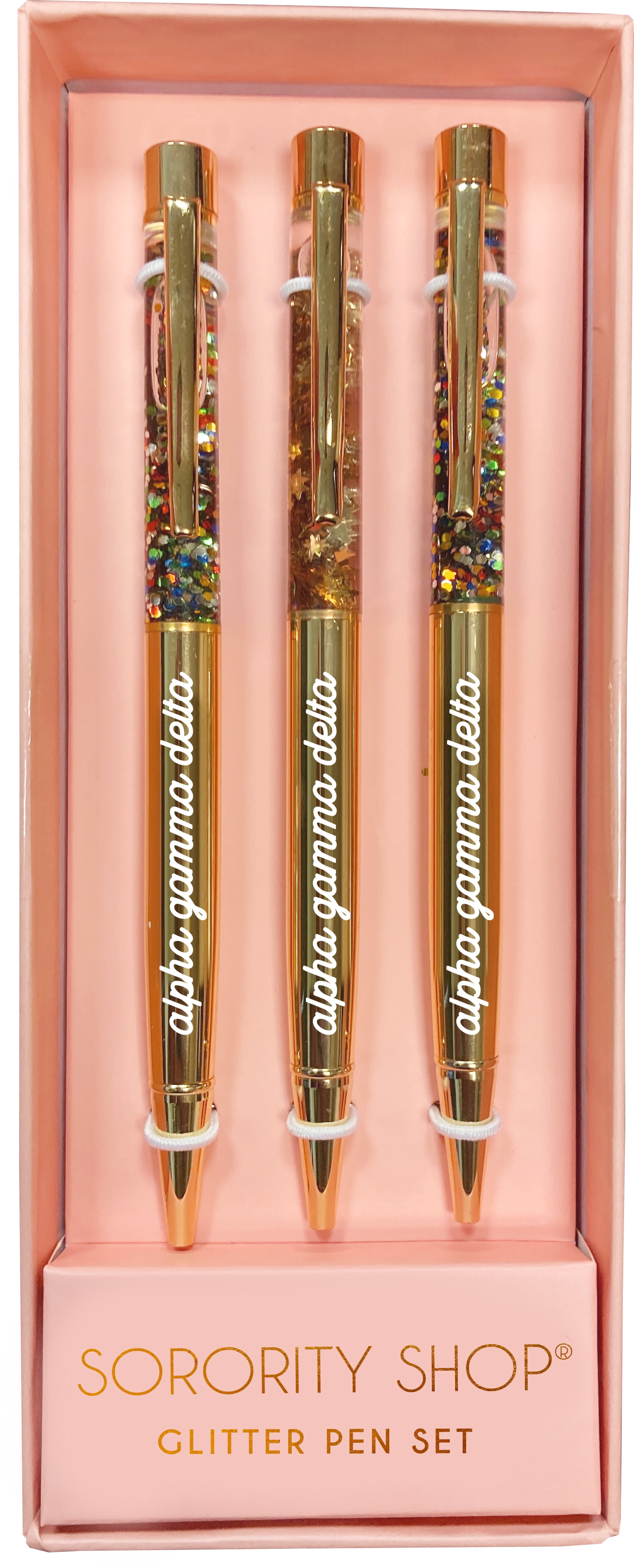 Sorority Shop Alpha Gamma Delta Sorority Glitter Pen Set