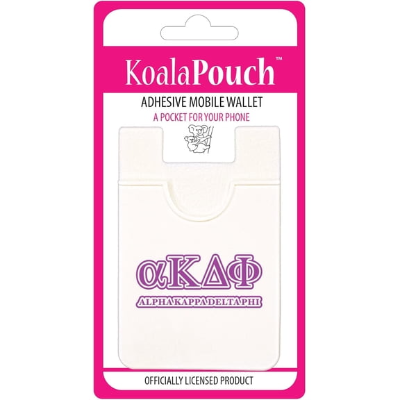 Sorority Shop Alpha Kappa Delta Phi - Koala Pouch - Adhesive Cell Phone Wallet with AKDP Greek Letter Design