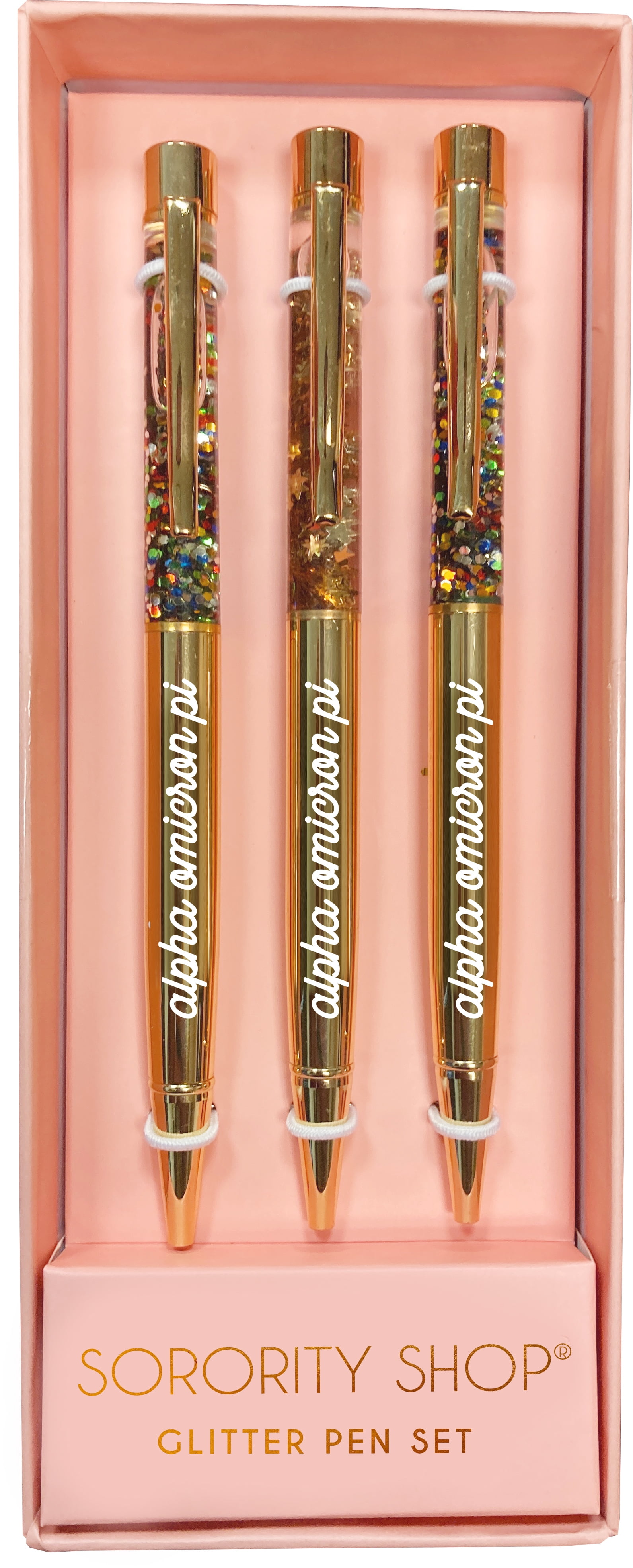 Sorority Shop Alpha Omicron Pi Sorority Glitter Pen Set