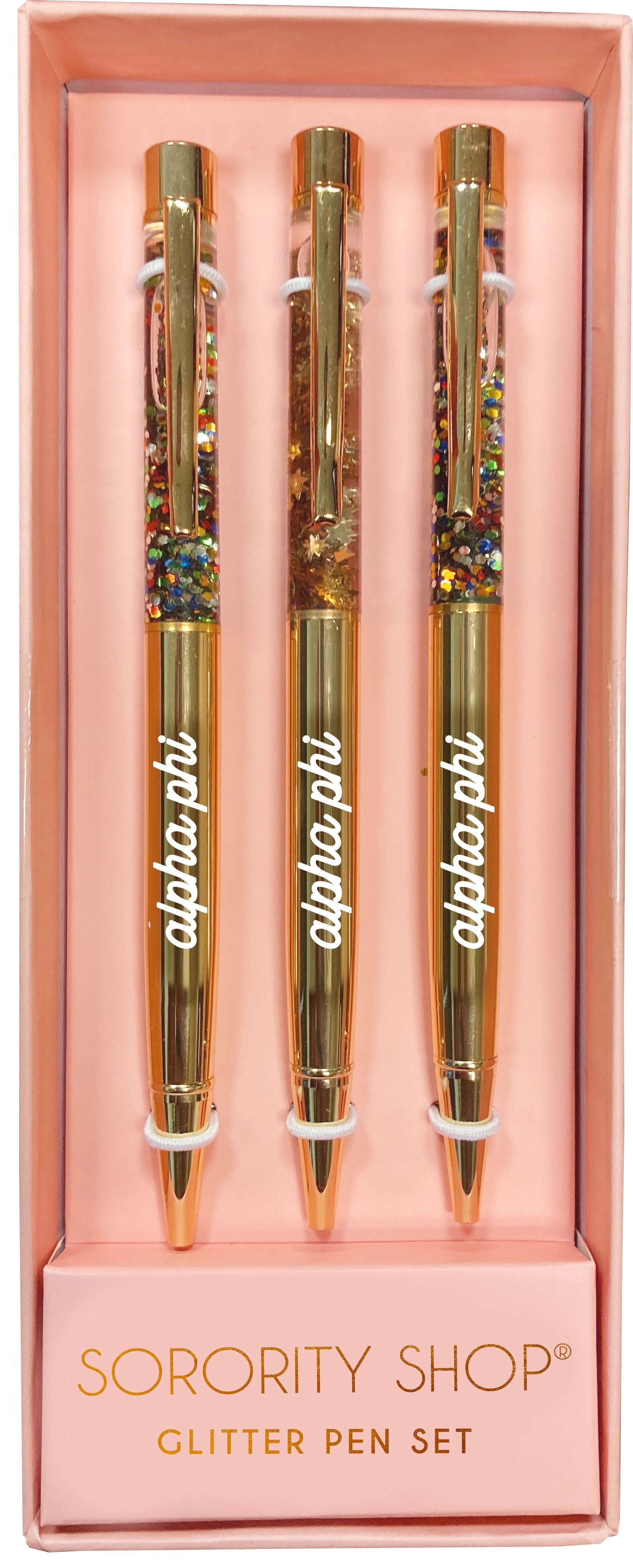 Sorority Shop Alpha Phi Sorority Glitter Pen Set