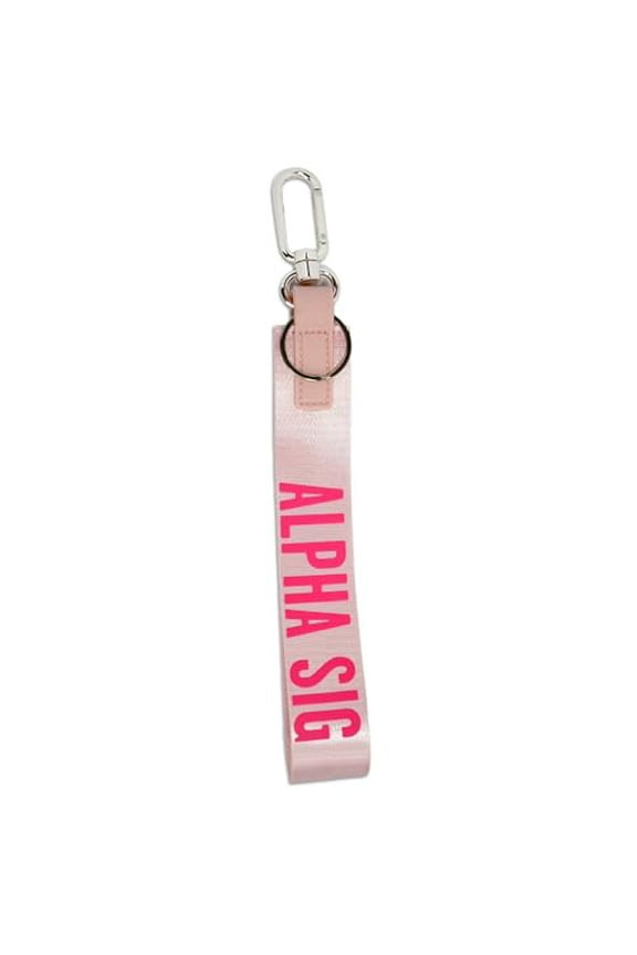 Alpha Sigma Alpha Keychain - Hands-Free Wristlet Lanyard Keychain with Sorority Nickname, 9" Durable Polyester Strap with Alloy Hardware, Holder for Keys, Wallet, Accessories