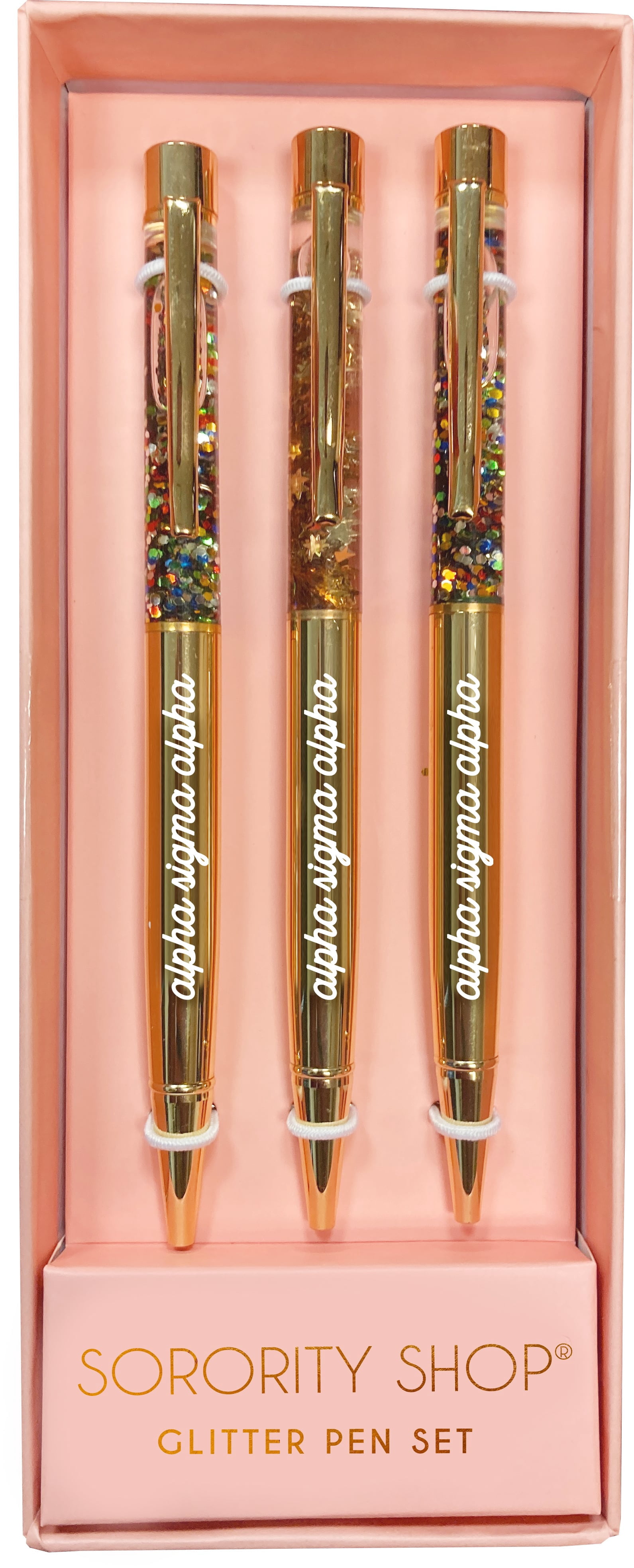 Sorority Shop Alpha Sigma Alpha Sorority Glitter Pen Set