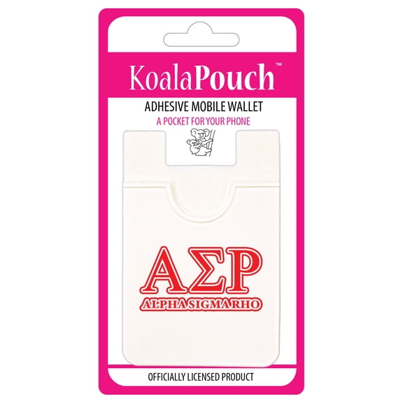 Sorority Shop Alpha Sigma Rho - Koala Pouch - Adhesive Cell Phone Wallet with ASR Greek Letter Design