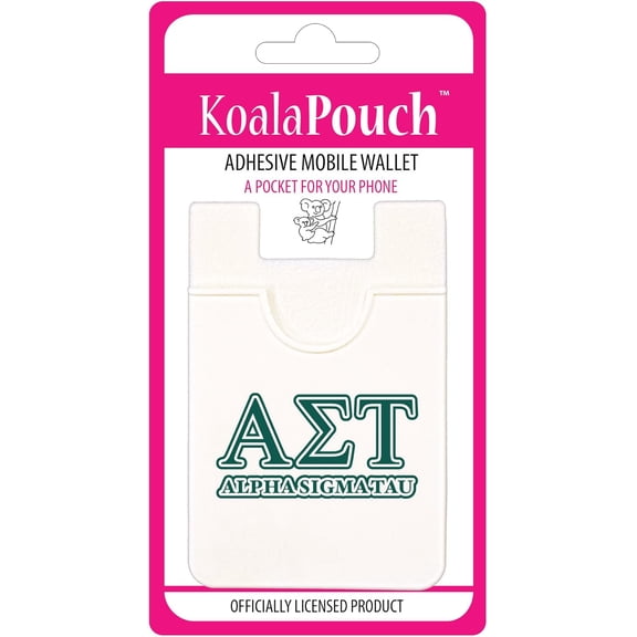 Sorority Shop Alpha Sigma Tau - Koala Pouch - Adhesive Cell Phone Wallet with AST Greek Letter Design