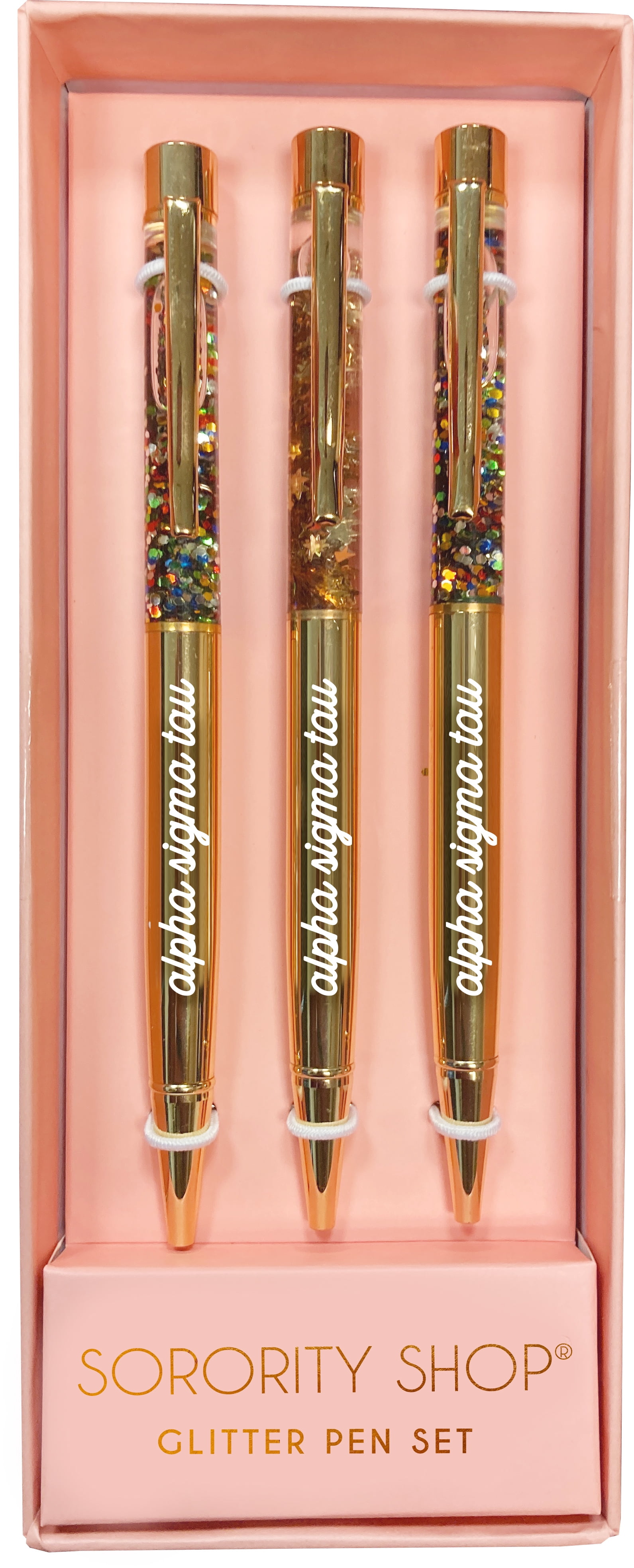 Sorority Shop Alpha Sigma Tau Sorority Glitter Pen Set