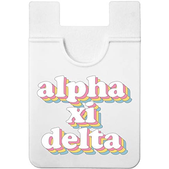 Sorority Shop Alpha Xi Delta   Koala Pouch - Retro Design Card Holder For Phone Case- Phone Wallet Stick On - Ultra-Thin and Lightweight Phone Case Wallet - Holds Cards and Cash