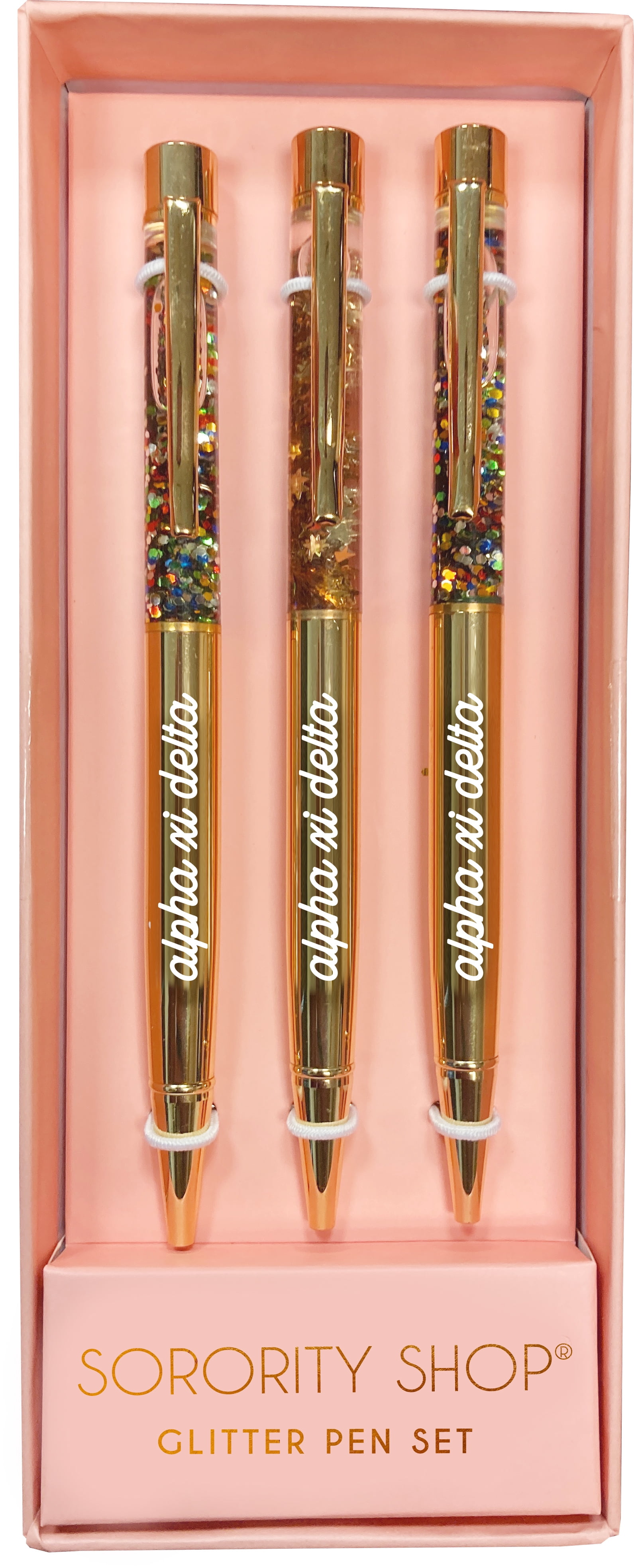 Sorority Shop Alpha Xi Delta Sorority Glitter Pen Set