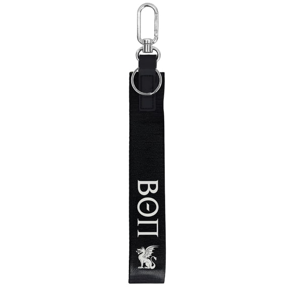 Sorority Shop Beta Theta Pi Keychain - Hands-Free Lanyard Keychain with Fraternity Letters and Logo, 9" Durable Polyester Strap with Alloy Hardware, Holder for Keys, Wallet, Accessories