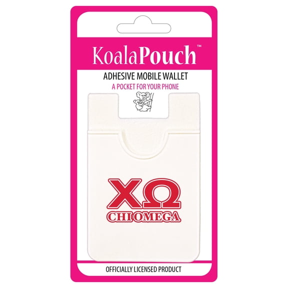 Sorority Shop Chi Omega - Koala Pouch - Adhesive Cell Phone Wallet with CO Greek Letter Design