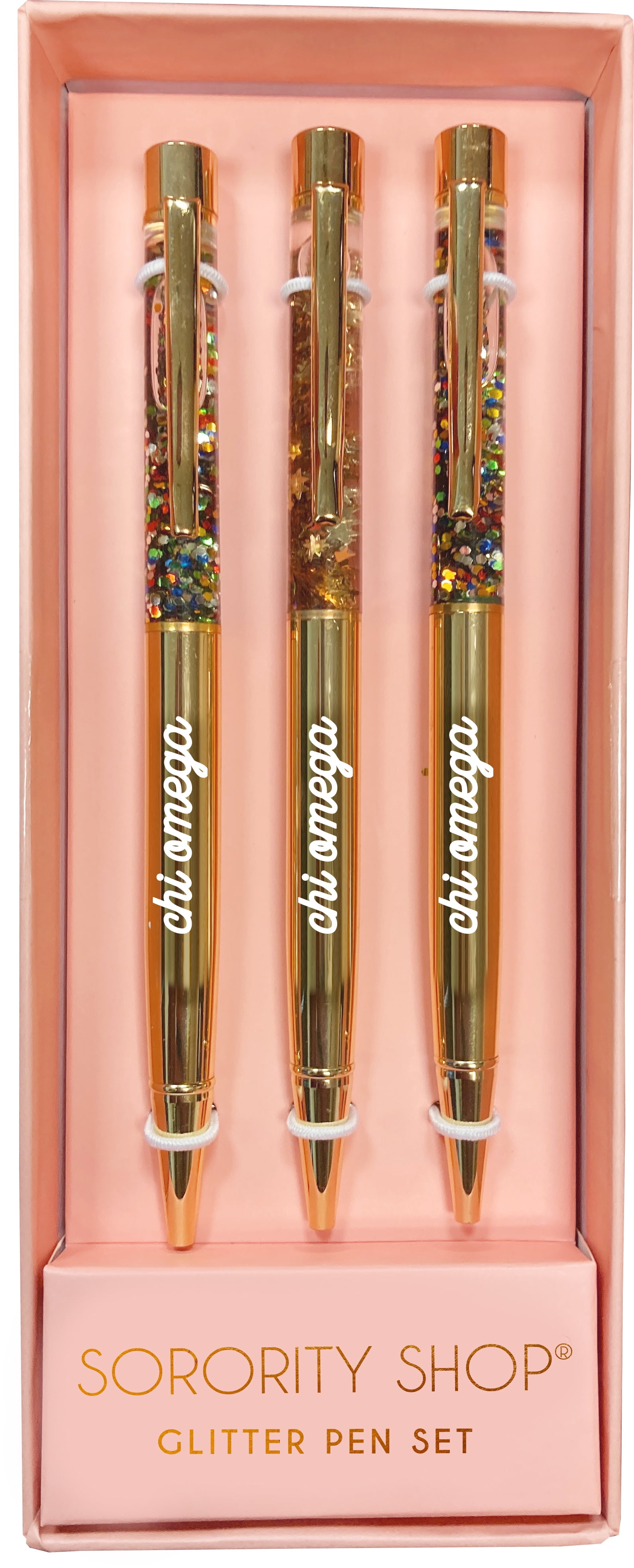 Sorority Shop Chi Omega Sorority Glitter Pen Set