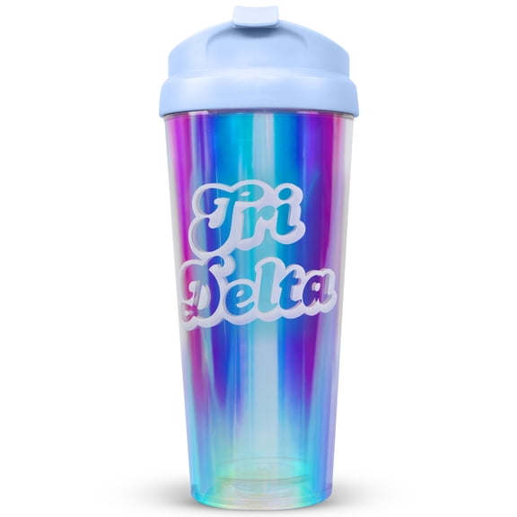 Sorority Shop Delta Delta Delta 16 Oz Tumbler - Double-Walled, Vacuum Insulated Acrylic Tumbler With Retro Style Sorority Name