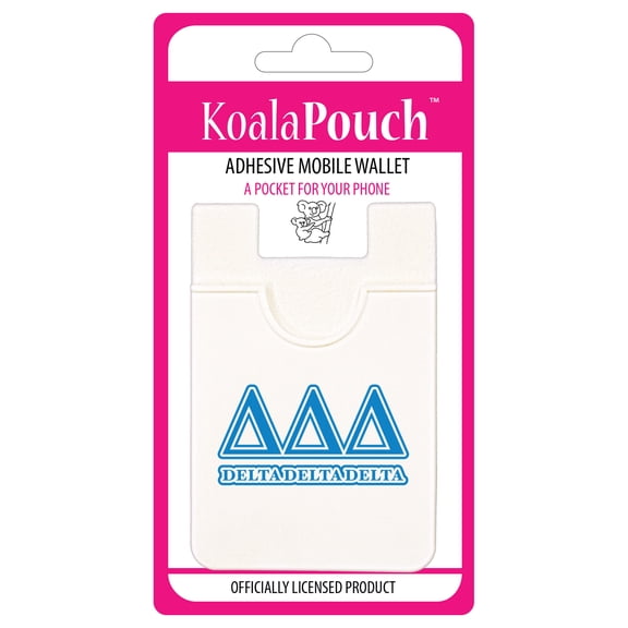 Sorority Shop Delta Delta Delta - Koala Pouch - Adhesive Cell Phone Wallet with DDD Greek Letter Design