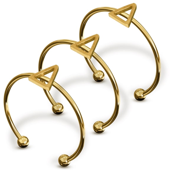 Sorority Shop Delta Delta Delta Stacking Ring Set - Adjustable Rings with 18k Gold Plating