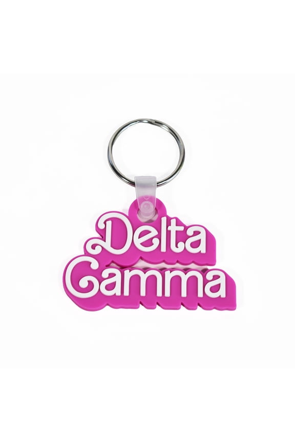 Delta Gamma Keychain - Retro Dolly Sorority Name Design
