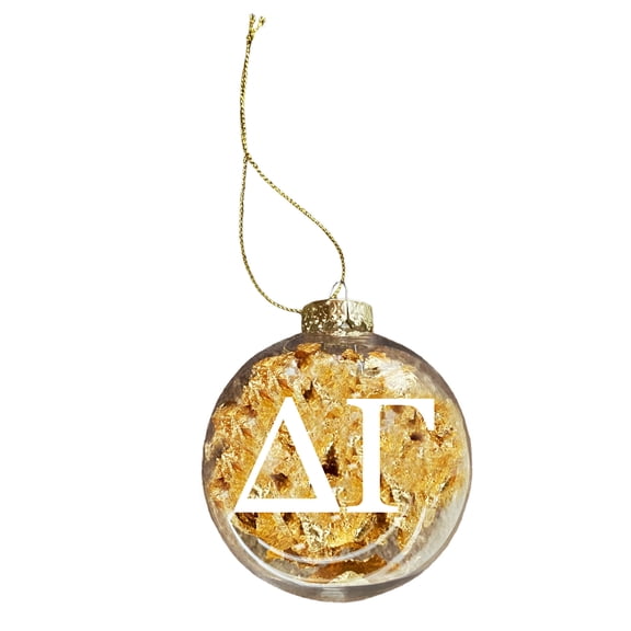 Sorority Shop Delta Gamma Ornament - 8cm Clear Plastic Ball Ornament