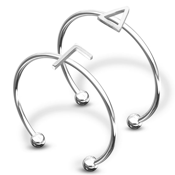 Sorority Shop Delta Gamma Stacking Ring Set - Adjustable Rings with Silver Plating