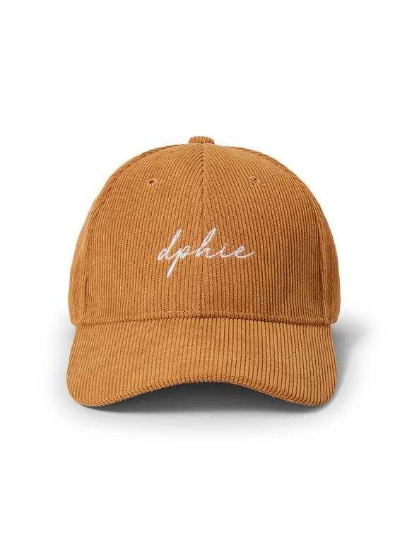 Delta Phi Epsilon Baseball Hat - Women's Corduroy Cap with Embroidered Sorority Name