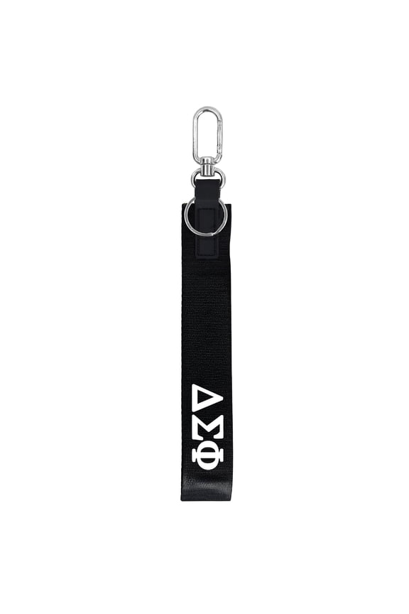 Delta Sigma Phi Keychain - Hands-Free Lanyard Keychain with Fraternity Letters and Logo, 9" Durable Polyester Strap with Alloy Hardware, Holder for Keys, Wallet, Accessories
