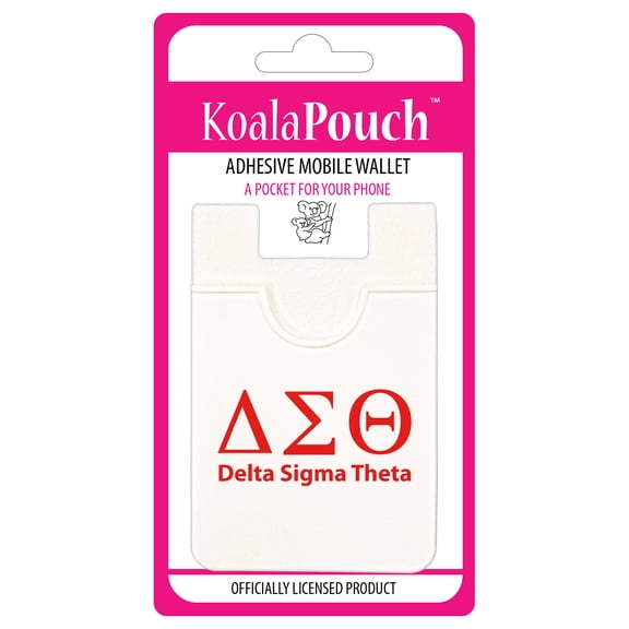 Sorority Shop Delta Sigma Theta - Koala Pouch - Adhesive Cell Phone Wallet with DST Greek Letter Design