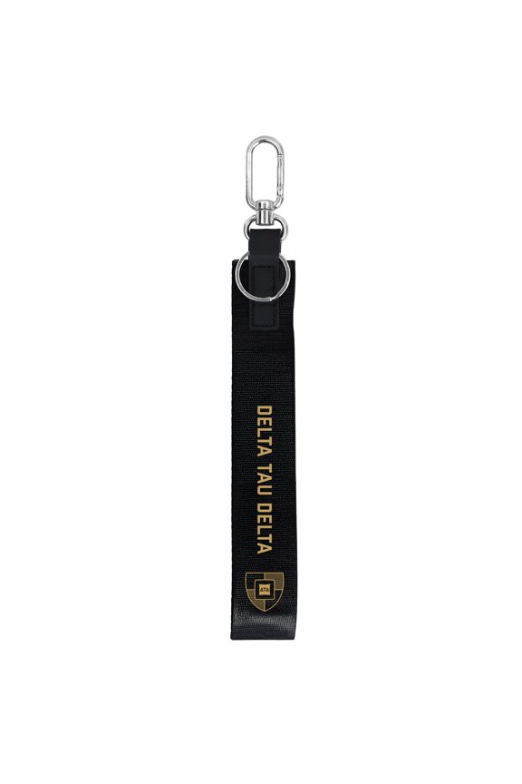 Delta Tau Delta Keychain - Hands-Free Lanyard Keychain with Fraternity Letters and Logo, 9" Durable Polyester Strap with Alloy Hardware, Holder for Keys, Wallet, Accessories