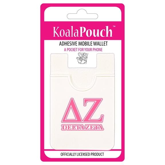 Sorority Shop Delta Zeta - Koala Pouch - Adhesive Cell Phone Wallet with DZ Greek Letter Design