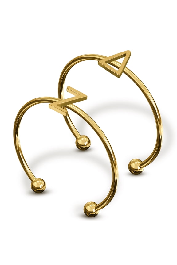 Delta Zeta Stacking Ring Set - Adjustable Rings with 18k Gold Plating