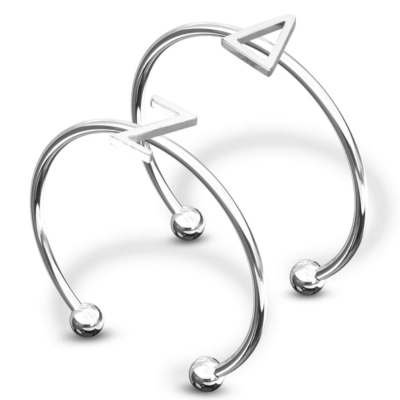 Sorority Shop Delta Zeta Stacking Ring Set - Adjustable Rings with Silver Plating